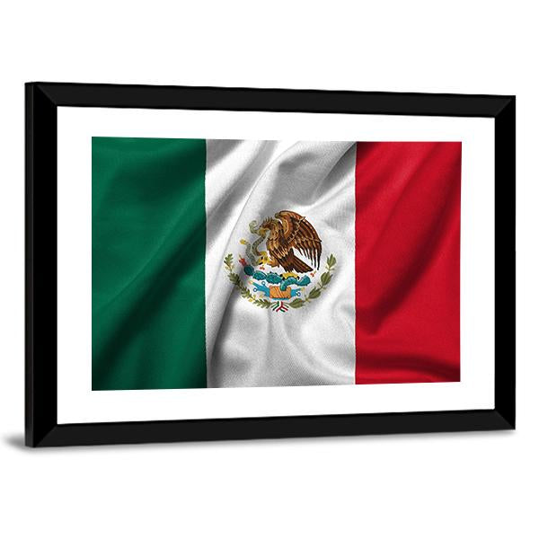 Flag Of Mexico Canvas Wall Art-3 Horizontal-Gallery Wrap-25" x 16"-Tiaracle