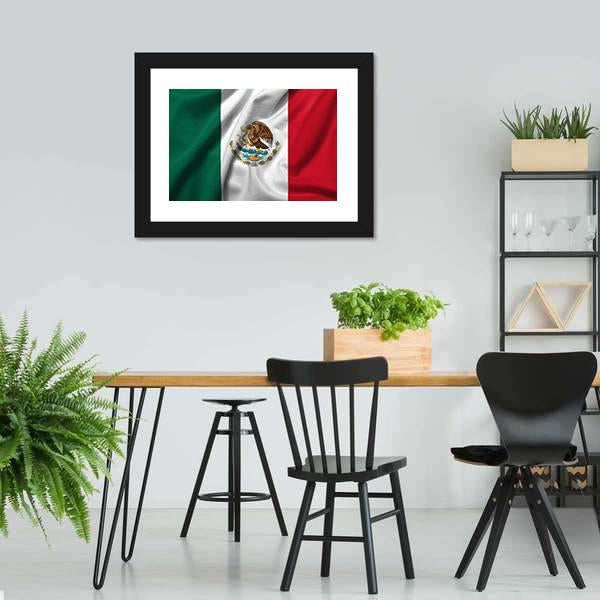 Flag Of Mexico Canvas Wall Art-3 Horizontal-Gallery Wrap-25" x 16"-Tiaracle