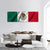 Flag Of Mexico Panoramic Canvas Wall Art-3 Piece-25" x 08"-Tiaracle
