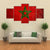 Flag Of Morocco Canvas Wall Art-5 Star-Gallery Wrap-62" x 32"-Tiaracle