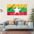 Flag Of Myanmar Canvas Wall Art-5 Horizontal-Gallery Wrap-22" x 12"-Tiaracle