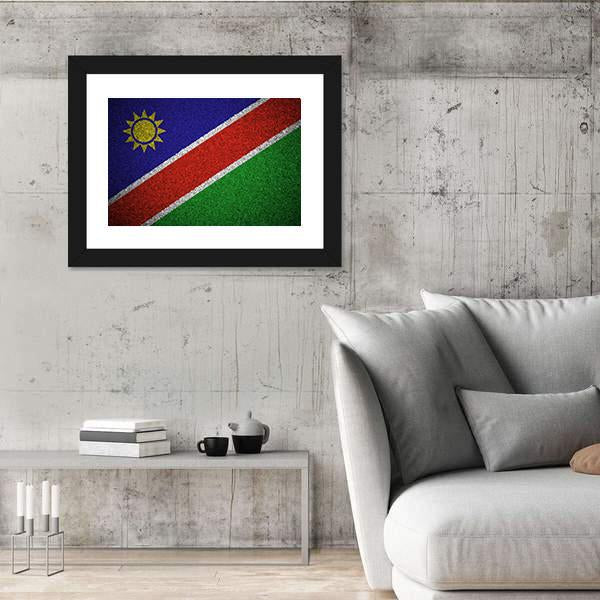 Flag Of Namibia Canvas Wall Art-3 Horizontal-Gallery Wrap-25" x 16"-Tiaracle