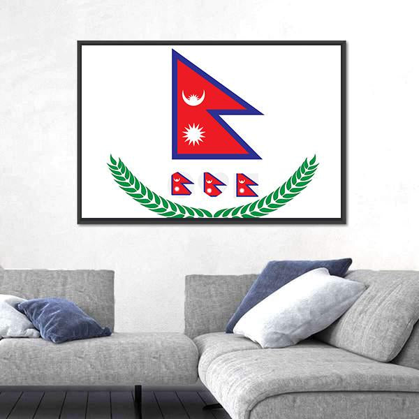 Flag Of Nepal Vertical Canvas Wall Art-3 Vertical-Gallery Wrap-12" x 25"-Tiaracle
