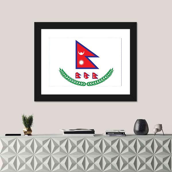 Flag Of Nepal Vertical Canvas Wall Art-3 Vertical-Gallery Wrap-12" x 25"-Tiaracle