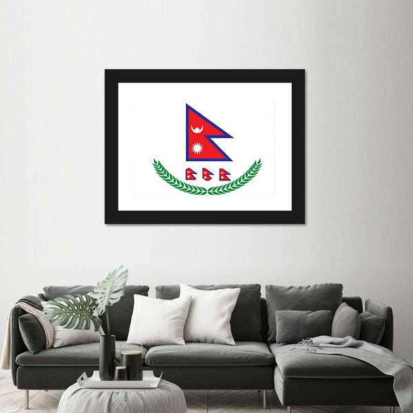 Flag Of Nepal Vertical Canvas Wall Art-3 Vertical-Gallery Wrap-12" x 25"-Tiaracle