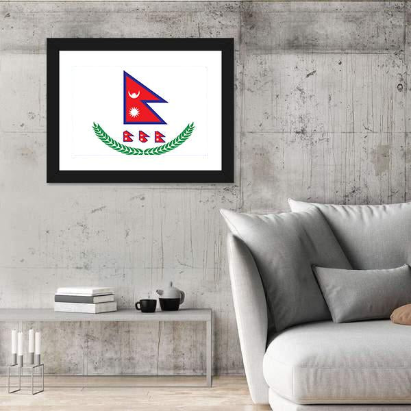 Flag Of Nepal Vertical Canvas Wall Art-3 Vertical-Gallery Wrap-12" x 25"-Tiaracle