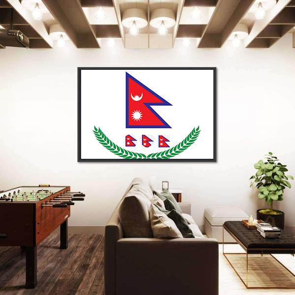 Flag Of Nepal Vertical Canvas Wall Art-3 Vertical-Gallery Wrap-12" x 25"-Tiaracle