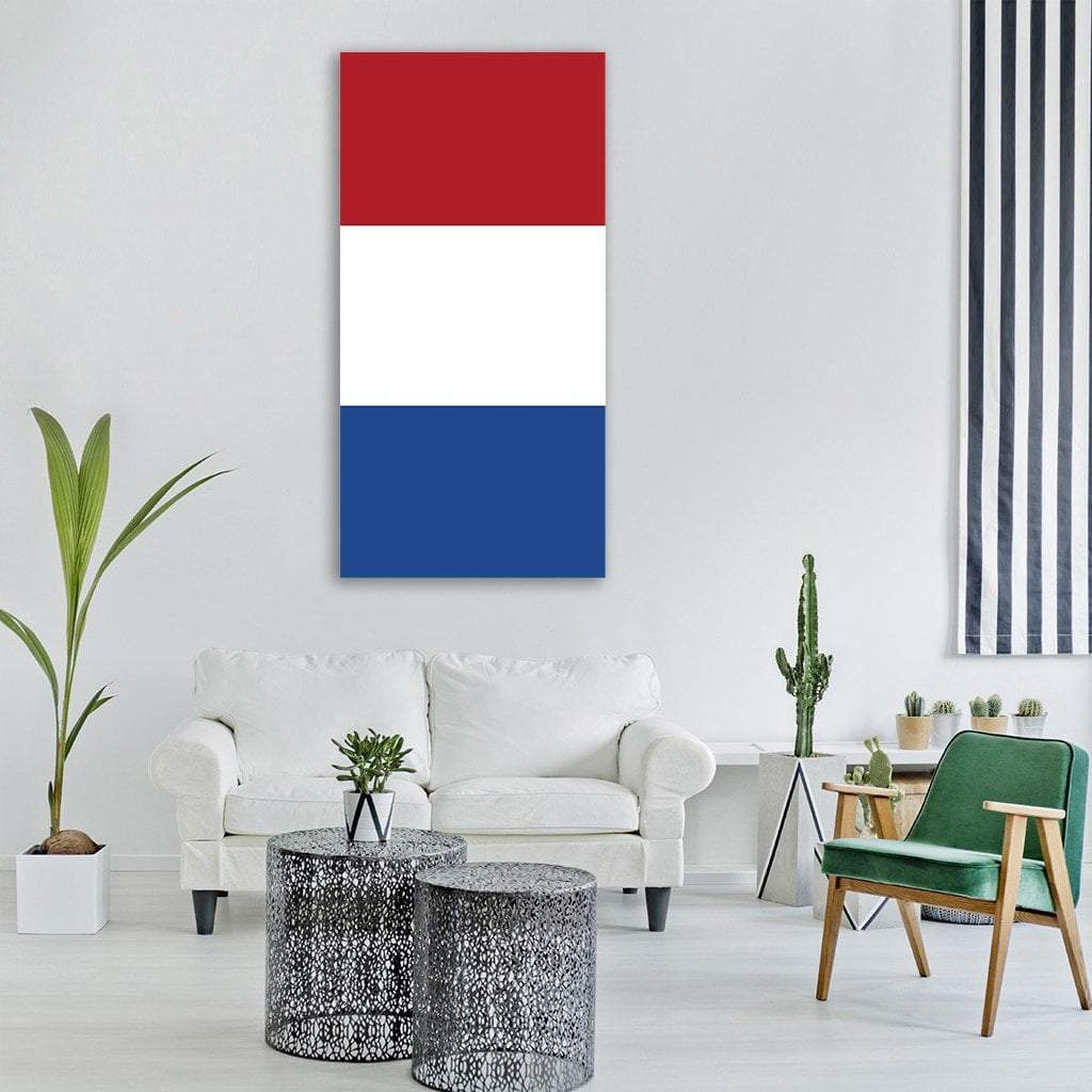 Flag Of Netherlands Vertical Canvas Wall Art-3 Vertical-Gallery Wrap-12" x 25"-Tiaracle