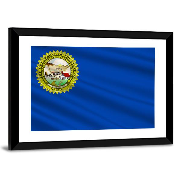 Flag Of Nevada Canvas Wall Art-3 Horizontal-Gallery Wrap-25" x 16"-Tiaracle