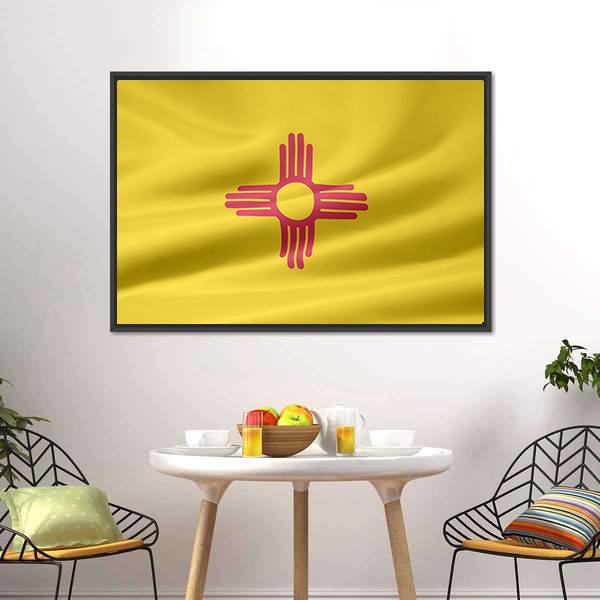 Flag Of New Mexico Canvas Wall Art-5 Horizontal-Gallery Wrap-22" x 12"-Tiaracle