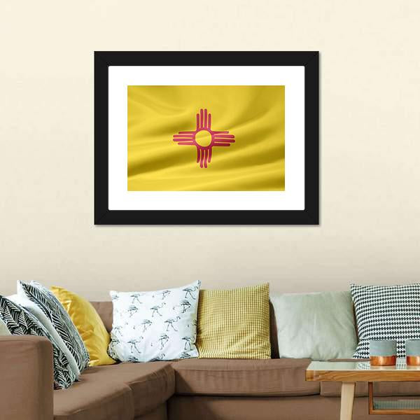 Flag Of New Mexico Canvas Wall Art-5 Horizontal-Gallery Wrap-22" x 12"-Tiaracle
