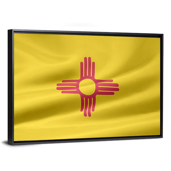 Flag Of New Mexico Canvas Wall Art-3 Horizontal-Gallery Wrap-25" x 16"-Tiaracle