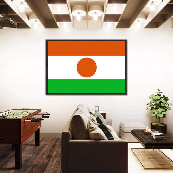 Flag Of Niger Canvas Wall Art-5 Horizontal-Gallery Wrap-22" x 12"-Tiaracle