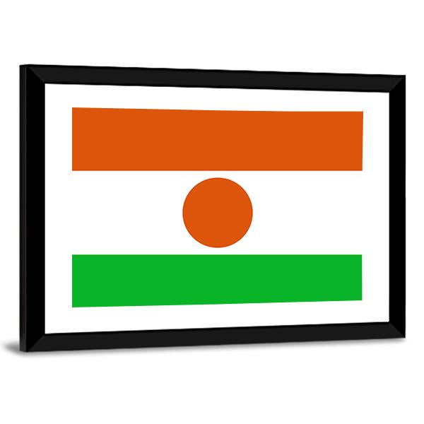 Flag Of Niger Canvas Wall Art-5 Horizontal-Gallery Wrap-22" x 12"-Tiaracle