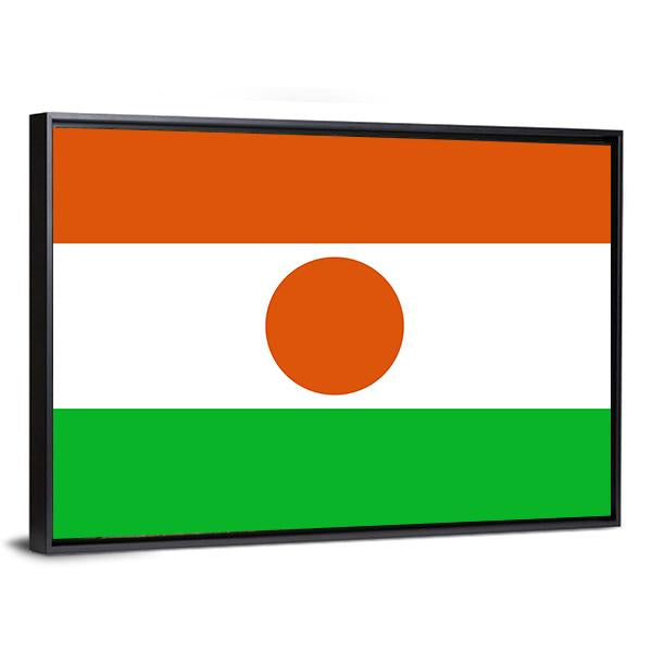 Flag Of Niger Canvas Wall Art-5 Horizontal-Gallery Wrap-22" x 12"-Tiaracle