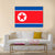 Flag Of North Korea Canvas Wall Art-1 Piece-Gallery Wrap-36" x 24"-Tiaracle