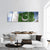 Waving Pakistan Flag Panoramic Canvas Wall Art-3 Piece-25" x 08"-Tiaracle