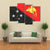 Flag Of Papua New Guinea Canvas Wall Art-4 Pop-Gallery Wrap-50" x 32"-Tiaracle