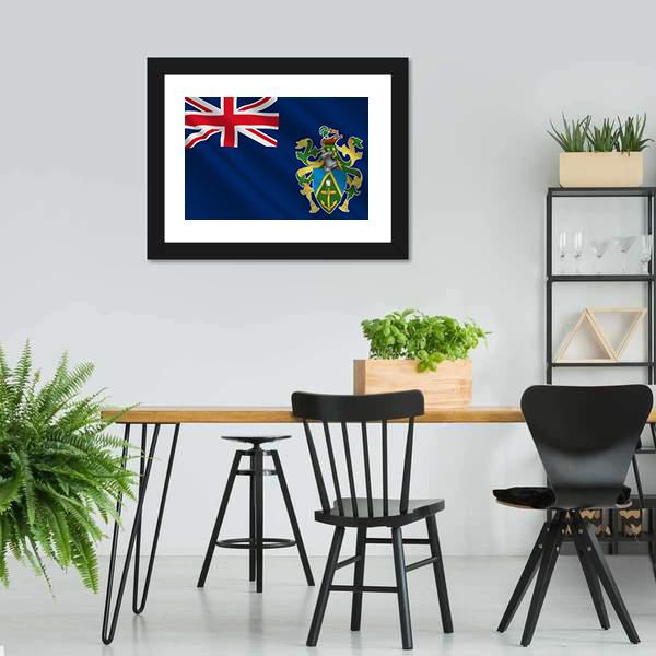 Flag Of Pitcairn Islands Canvas Wall Art-3 Horizontal-Gallery Wrap-25" x 16"-Tiaracle