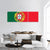 Flag Of Portugal Panoramic Canvas Wall Art-3 Piece-25" x 08"-Tiaracle