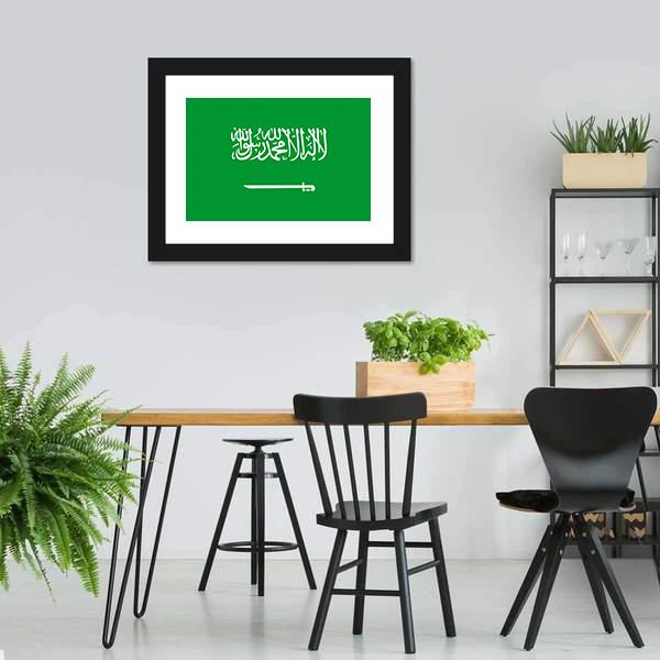 Flag Of Saudi Arabia Canvas Wall Art-3 Horizontal-Gallery Wrap-25" x 16"-Tiaracle
