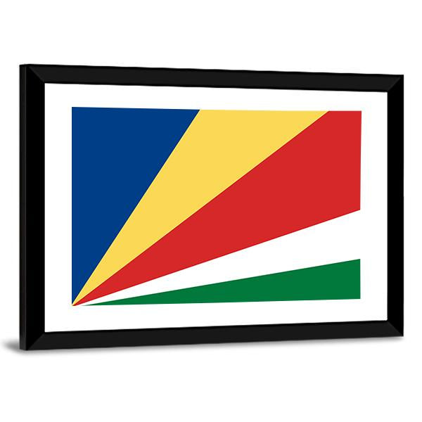 Flag Of Seychelles Panoramic Canvas Wall Art-1 Piece-36" x 12"-Tiaracle
