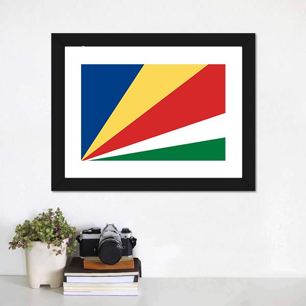 Flag Of Seychelles Panoramic Canvas Wall Art-1 Piece-36" x 12"-Tiaracle