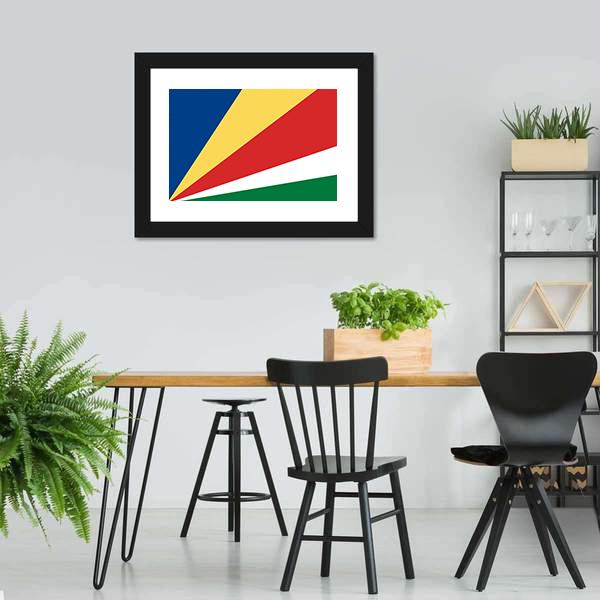 Flag Of Seychelles Panoramic Canvas Wall Art-1 Piece-36" x 12"-Tiaracle