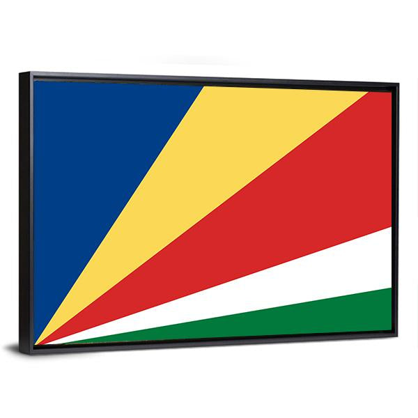 Flag Of Seychelles Panoramic Canvas Wall Art-1 Piece-36" x 12"-Tiaracle