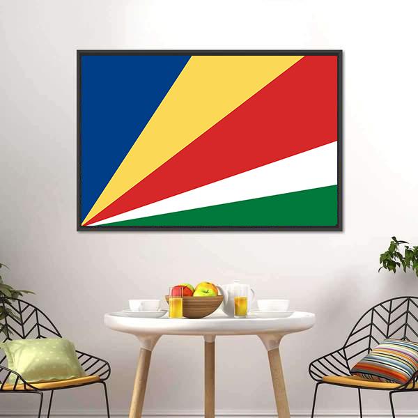 Flag Of Seychelles Panoramic Canvas Wall Art-1 Piece-36" x 12"-Tiaracle