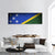 Solomon Islands Flag Panoramic Canvas Wall Art-3 Piece-25" x 08"-Tiaracle