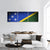 Solomon Islands Flag Panoramic Canvas Wall Art-3 Piece-25" x 08"-Tiaracle