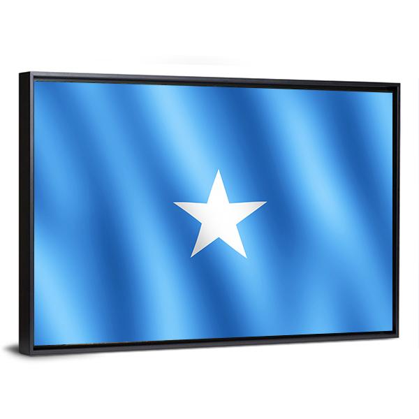 Flag Of Somalia Canvas Wall Art-3 Horizontal-Gallery Wrap-25" x 16"-Tiaracle