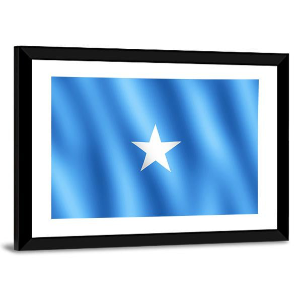 Flag Of Somalia Canvas Wall Art-3 Horizontal-Gallery Wrap-25" x 16"-Tiaracle