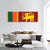 Sri Lanka Flag Panoramic Canvas Wall Art-1 Piece-36" x 12"-Tiaracle