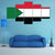 Flag Of Sudan Canvas Wall Art-4 Pop-Gallery Wrap-50" x 32"-Tiaracle