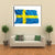 Flag Of Sweden Canvas Wall Art-4 Horizontal-Gallery Wrap-34" x 24"-Tiaracle