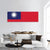 Flag Of Taiwan Panoramic Canvas Wall Art-1 Piece-36" x 12"-Tiaracle