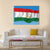 Flag Of Tajikistan Canvas Wall Art-4 Horizontal-Gallery Wrap-34" x 24"-Tiaracle