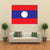 Flag Of The Laos Canvas Wall Art-1 Piece-Gallery Wrap-36" x 24"-Tiaracle