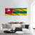 Waving Togo Flag Panoramic Canvas Wall Art-3 Piece-25" x 08"-Tiaracle