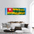 Flag Of Togo Panoramic Canvas Wall Art-3 Piece-25" x 08"-Tiaracle