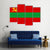 Flag Of Transnistria Canvas Wall Art-3 Horizontal-Gallery Wrap-37" x 24"-Tiaracle