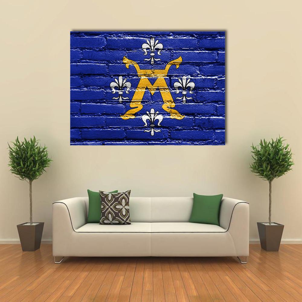 Flag Of Turku Finland Canvas Wall Art-1 Piece-Gallery Wrap-36" x 24"-Tiaracle