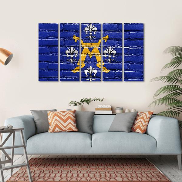 Flag Of Turku Finland Canvas Wall Art-5 Horizontal-Gallery Wrap-22" x 12"-Tiaracle