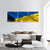 Ukraine Flag Panoramic Canvas Wall Art-3 Piece-25" x 08"-Tiaracle