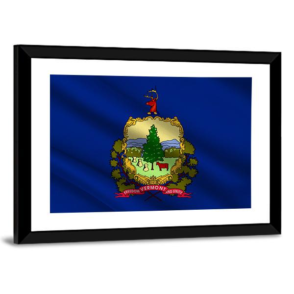 Flag Of Vermont Canvas Wall Art-5 Horizontal-Gallery Wrap-22" x 12"-Tiaracle