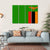 Flag Of Zambia Canvas Wall Art-4 Horizontal-Gallery Wrap-34" x 24"-Tiaracle