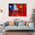 Flags Of Chile And China Canvas Wall Art-4 Horizontal-Gallery Wrap-34" x 24"-Tiaracle
