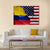 Colombia & USA Flag Canvas Wall Art-5 Pop-Gallery Wrap-32" x 21"-Tiaracle